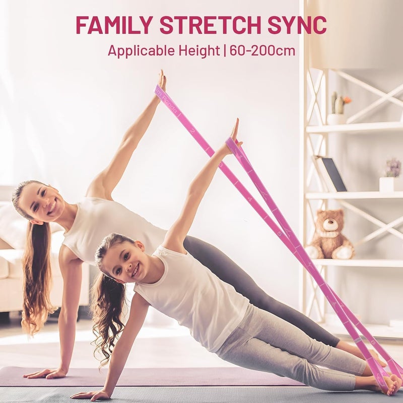 Slim Panda Stretch Strap, Dance Stretch Bands Flexibility, Elastic Yoga Stretching Strap with 9 Loops for Physical Therapy, Pilates, Yoga, Ballet, Gymnastics Stretching Bands for Exercise - Image 5